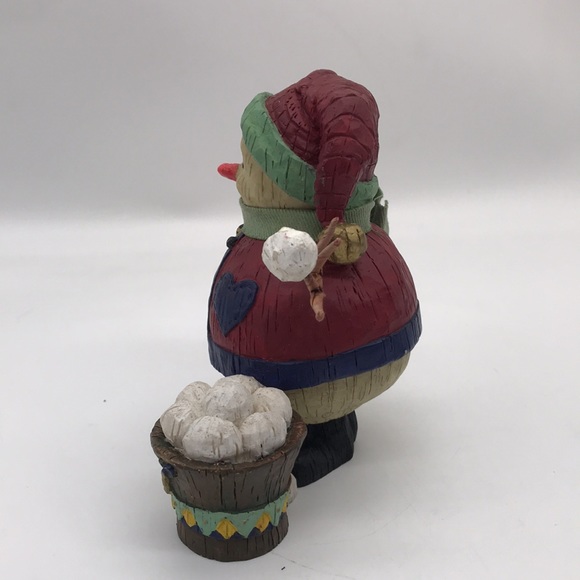 Vintage K. Killip for DEMdaco Snowman with Bucket of Snowballs Figurine (1999) - Picture 5 of 7